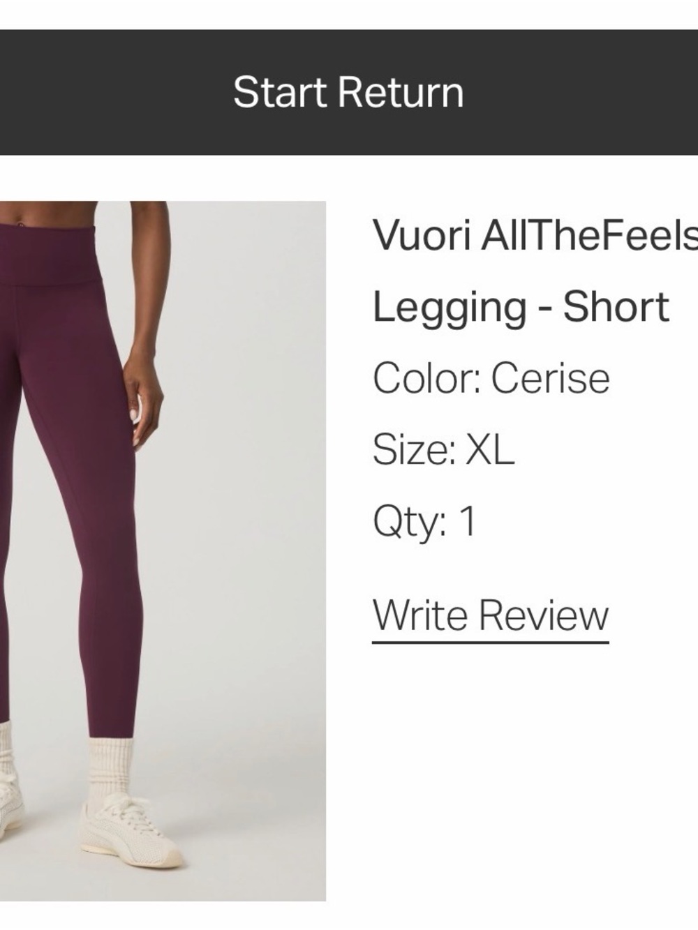 NWT Vuori AllTheFeels Leggings Size XL SHORT - Picture 4 of 6